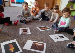 Dzieci poznają źródła ognia.