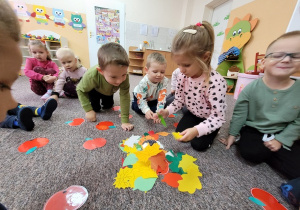 Dzieci budują mieszkanie dla jeża.